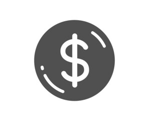 Dollar money icon. Usd currency sign. Cash coin symbol. Classic flat style. Quality design element. Simple dollar money icon. Vector