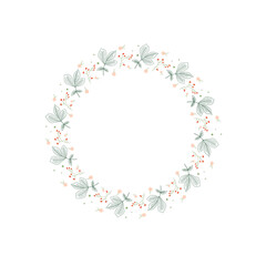 Floral frame in sketch style on white background. Floral sketch. Vintage frame logo. Hand drawn. Line icon. Line art. Vector design.