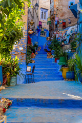 Fototapeta na wymiar Scenic View Of The Famous City Of Chefchaouen Also Known As The Blue Pearl
