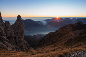 the sunset from the Rosalba refuge