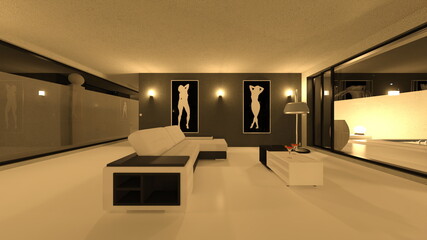 広々としたリビングルーム