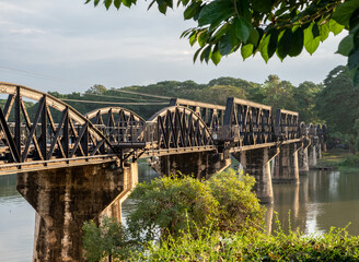 Bridge over the River Kwai in Kanchanaburi Thailand