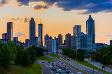 Fototapeta na wymiar downtown city of Atlanta Georgia 