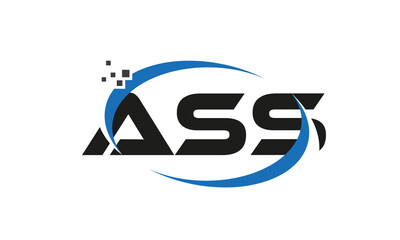 dots or points letter ASS technology logo designs concept vector Template Element