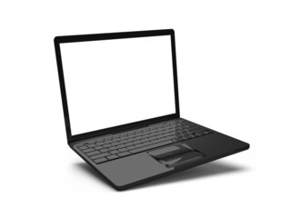 Laptop Computer 3D Illustration Mockup Scene