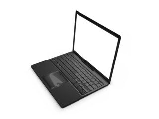 Laptop Computer 3D Illustration Mockup Scene
