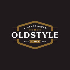 Classic Vintage Retro Label Badge for Clothing Apparel Old Style Logo Emblem Design Template Element