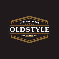 Classic Vintage Retro Label Badge for Clothing Apparel Old Style Logo Emblem Design Template Element