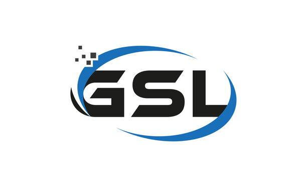 dots or points letter GSL technology logo designs concept vector Template Element