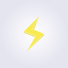 lightning, thunder, electric, danger icon template vector illustration design, symbol, logo graphic design