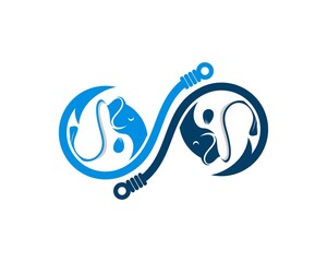 Infinity fishing bait with jumping fish