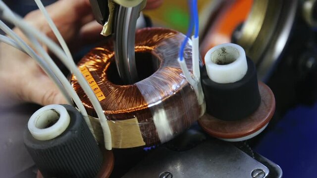 Industrial production and transformer winding.