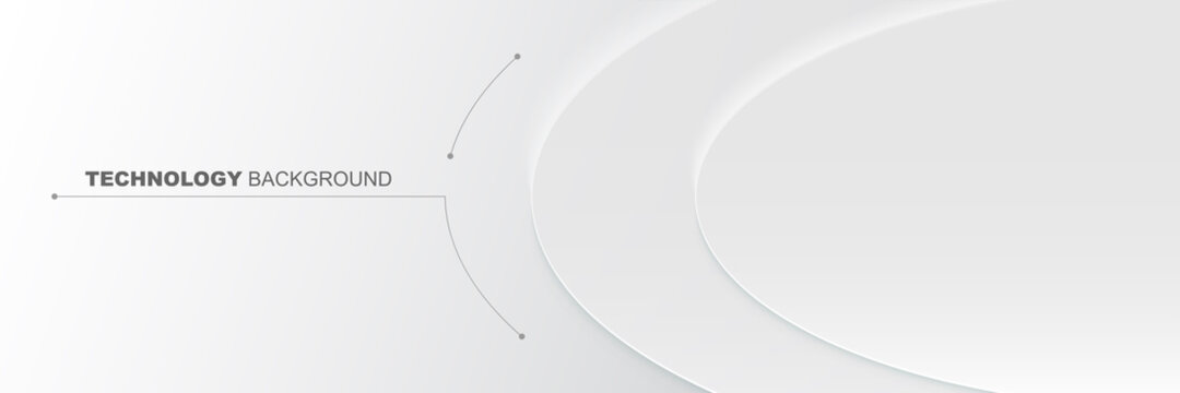 White modern trendy curved background neumorphism style. Futuristic technology cover, design.