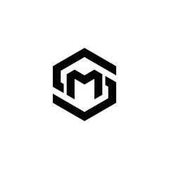 s m sm ms initial logo design vector template