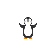 Pingüino. Ave acuática no voladora. Ilustración vectorial