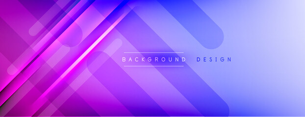 Abstract background - lines composition created with lights and shadows. Technology or business digital template. Trendy simple fluid color gradient abstract background with dynamic
