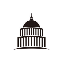 Fototapeta premium Capitol building icon vector illustration symbol