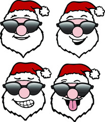 Santa claus with sunglasses | Christmas design