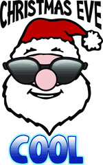 funny Santa claus with sunglasses | Christmas design