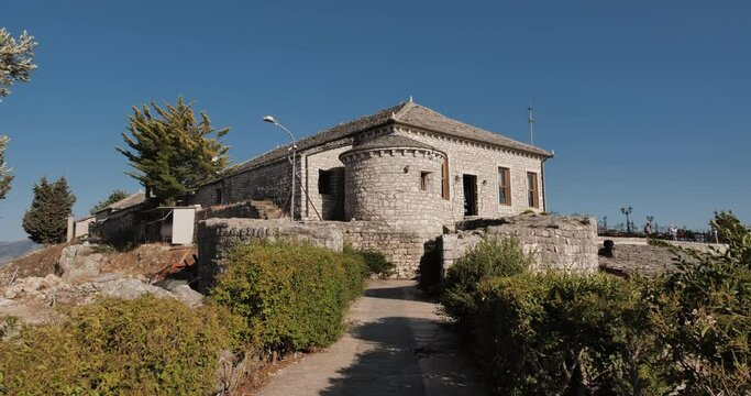 Lekuresi Castle in Albania. Beautiful Albanian castle along the Albanian Riviera.