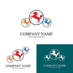 simple horse icon vector logo free