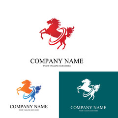 simple horse icon vector logo free