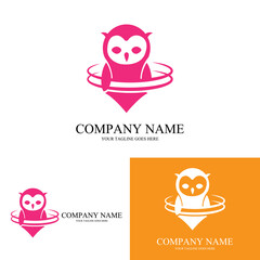 simple animal night owl free vector logo icon