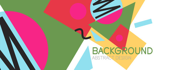 Obraz premium Abstract background. Blocks, lines, triangles, circles composition. Techno or business concept for wallpaper, banner, background, landing page