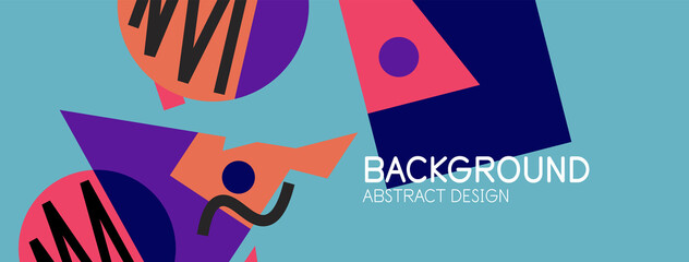 Abstract background with blocks, lines, geometric shapes. Techno or business concept for wallpaper, banner, background, landing page