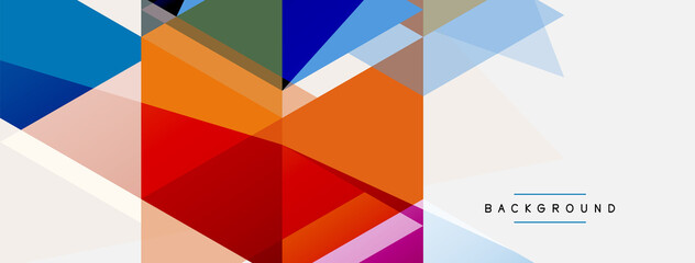 Color triangles composition, geometric abstract background. Techno or business concept, pattern for wallpaper, banner, background, landing page