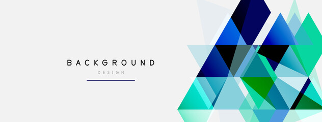 Fototapeta premium Mosaic triangles geometric background. Techno or business concept, pattern for wallpaper, banner, background, landing page