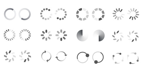 loading bar progress icon. Download progress. Collection Loading status. Set of loading icons. load. load bar icons. Stock vector illustration...