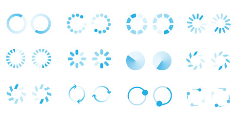 loading bar progress icon. Download progress. Collection Loading status. Set of loading icons. load. load bar icons. Stock vector illustration...