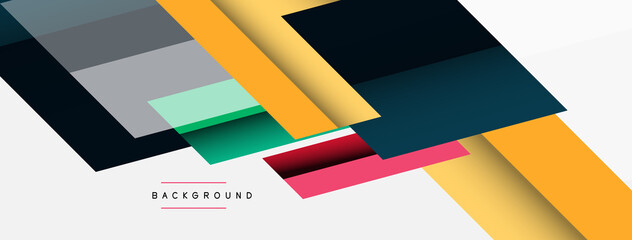Background. Geometric diagonal square shapes and lines abstract composition. Vector illustration for wallpaper banner background or landing page
