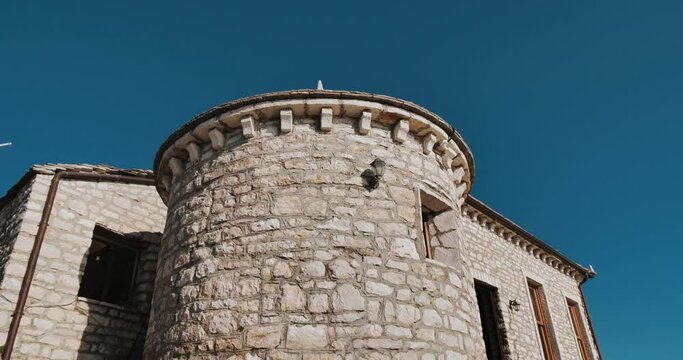 Lekuresi Castle in Albania. Beautiful Albanian castle along the Albanian Riviera.