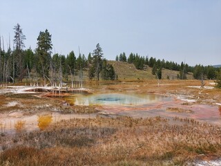 Geothermal Pools Near Old Faithful, Yellowstone, Wyoming