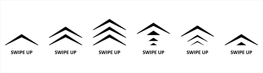 Swipe Up icon, Arrow up for social media stories vector illustration.