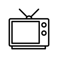 Television Icon, Line style icon vector illustration, Suitable for website, mobile app, print, presentation, infographic and any other project.