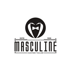 Classic Vintage Retro Label Badge for Clothing Apparel Gentleman and Masculine Logo Emblem Design Template Element