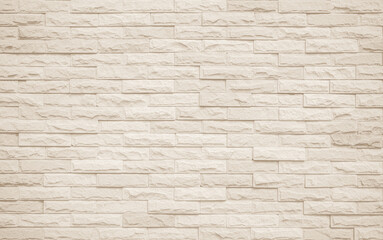 Cream and white brick wall texture background. Brickwork and stonework flooring interior  backdrop