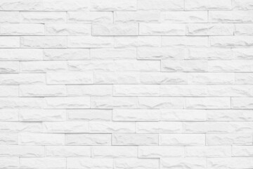 White grunge brick wall texture background for stone tile block painted in grey light color backdrop design