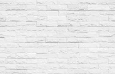 Obraz premium White grunge brick wall texture background for stone tile block painted in grey light color backdrop design