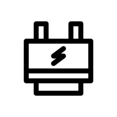 electric plug icon with black outline style