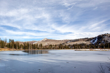 Silver Lake trail with snow and ice © ACpics