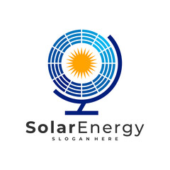 World Solar logo vector template, Creative Sun energy logo design concepts