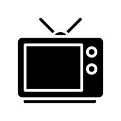 Television Icon, Glyph style icon vector illustration, Suitable for website, mobile app, print, presentation, infographic and any other project.