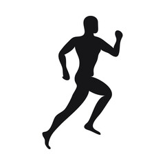 Fototapeta na wymiar A man running, can be used for gyms and fitness centres and equipments.