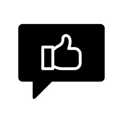 Thumb Up Icon, Glyph style icon vector illustration, Suitable for website, mobile app, print, presentation, infographic and any other project.