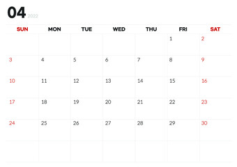 2022, calendar, Korean, 