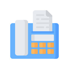 Fax Machine Icon, Flat style icon vector illustration, Suitable for website, mobile app, print, presentation, infographic and any other project.